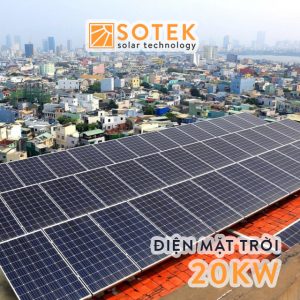 Chi phí lắp điện mặt trời mái nhà 20kw