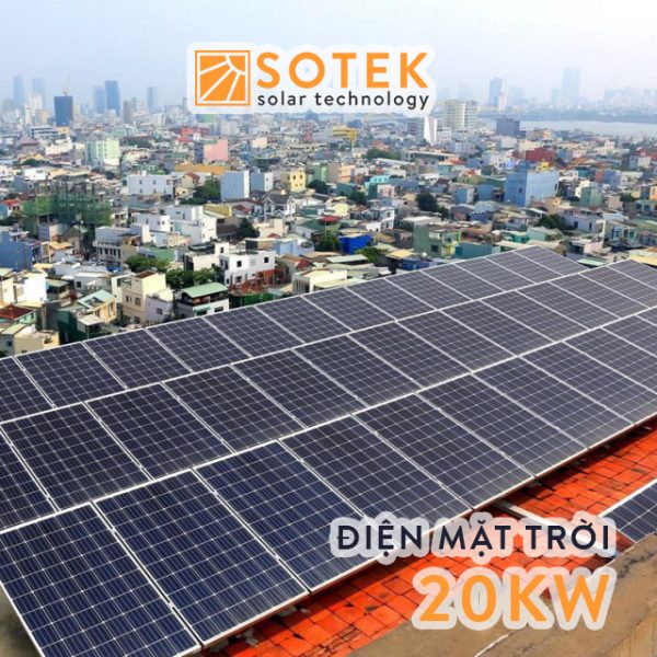 Chi phí lắp điện mặt trời mái nhà 20kw