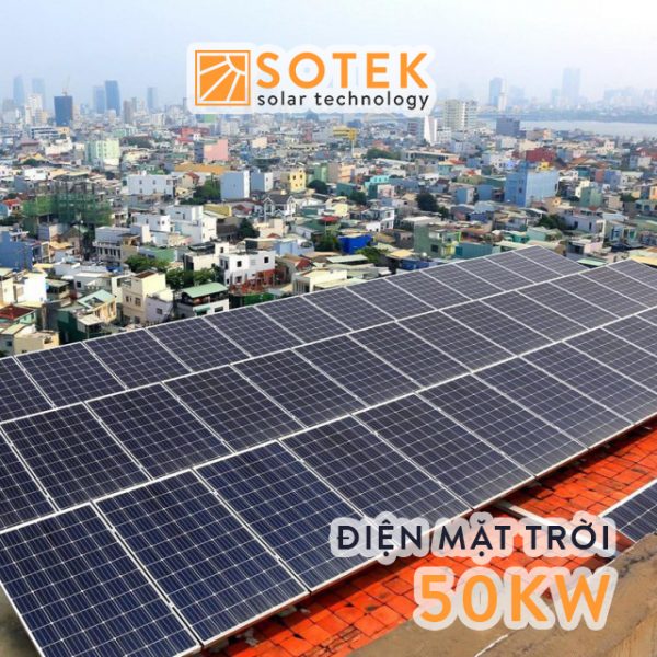 Chi phí lắp điện mặt trời mái nhà 50kw