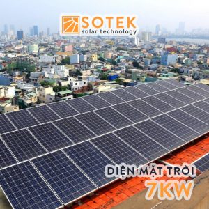 Chi phí lắp điện mặt trời mái nhà 7kw